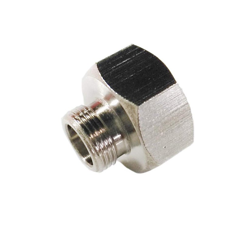 Sprinkle Contemporary Pipe Fitting Adapter Male G 9/16 Thread To Female G 1/2 Thread 2 pieces (1 pair),Solid Brass Chrome Finish - Image 5